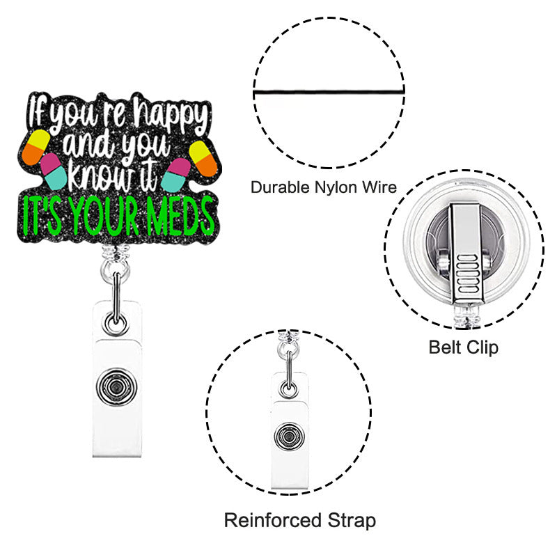Wholesale Alphabet Pattern Acrylic Shrink Badge Holder